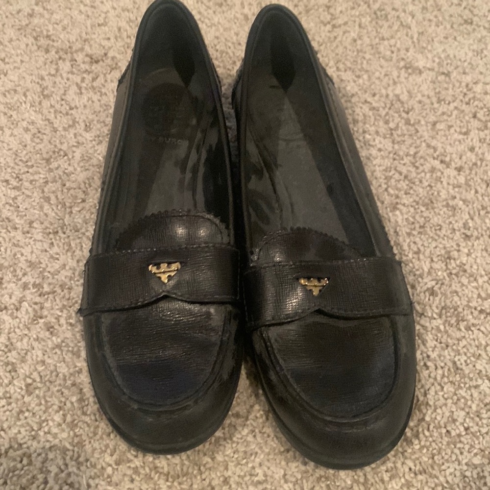 Tory Burch black penny loafer